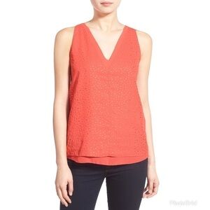 Cooper & Ella Harper Double V-Neck Dotted Tank L